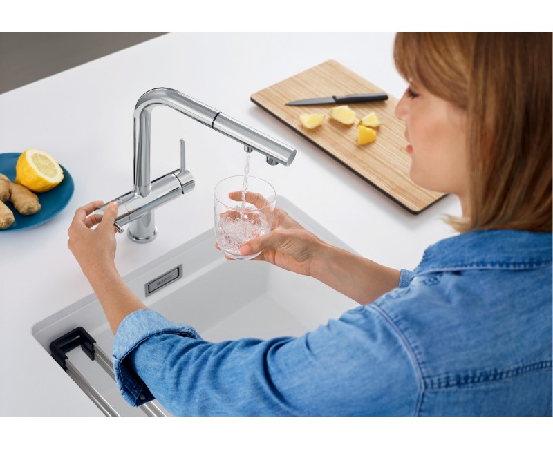 Virtuves maisītās Blanco FONTAS-S II filtrētam ūdenim  izvelakams PVD steel 525199