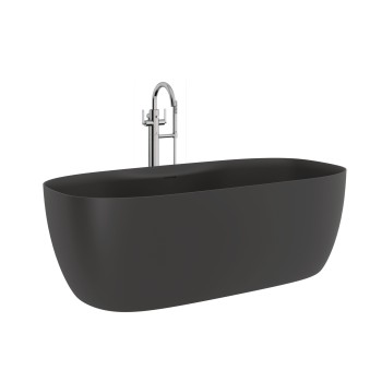 Вольностоящая ванна Kludi Resa каменная масса 170x80 см, черный матовый 53BF0339