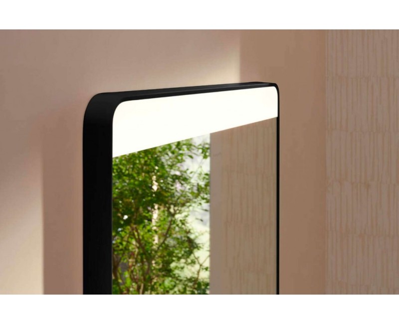 Зеркало для ванной Hansgrohe Xarita Lite Q со LED подсветкой, 70x60 см, чёрный матовый 54957670