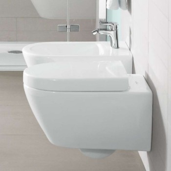 Pakabinamas tualetas Villeroy & Boch Subway 2.0 Aquareduct be dangčio, baltas 56001001