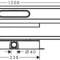 Душевой слив Hansgrohe uBox универсальный CS 1200 мм H=57мм  56021180
