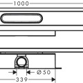 Dušo kanalas Hansgrohe uBox universal CS 1000mm H=75mm nuotekų 56026180