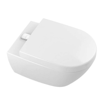 Pakabinamas tualetas Villeroy & Boch Subway 2.0 Aquareduct DirectFlush su CeramicPlus Rimless be dangčio baltas 5614A1R1