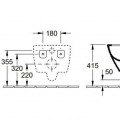 Piekaramais pods Villeroy & Boch Subway 2.0 AntiBac ar CeramicPlus Rimless bez vāka balts 5614A1T2
