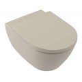 Подвесной Унитаз Villeroy & Boch Subway 2.0 DirectFlush Rimfree AquaReduct смыв, CeramicPlus, цвет миндаля 5614R0AM