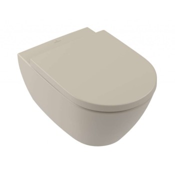 Piekaramais pods Villeroy & Boch Subway 2.0 DirectFlush Rimfree AquaReduct skalošana, CeramicPlus, Mandeļu krāsa 5614R0AM