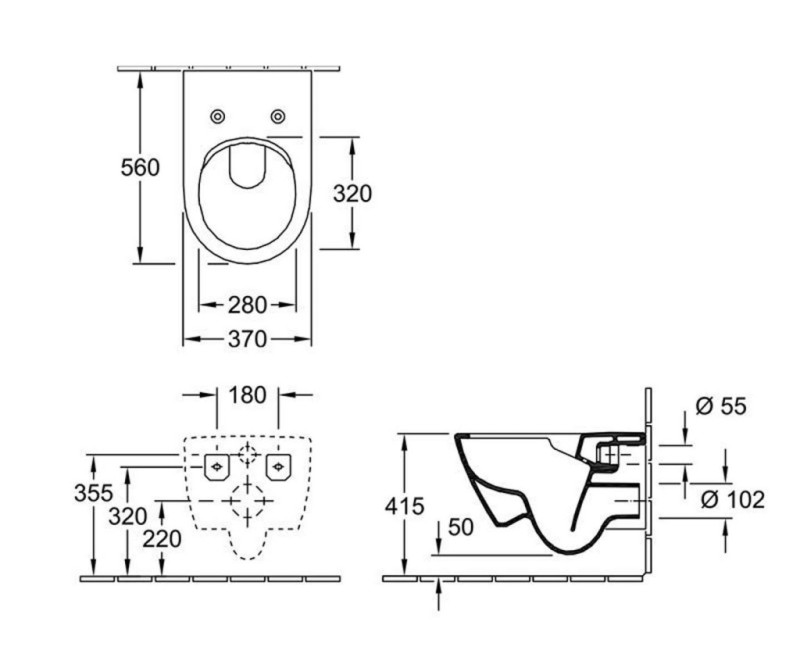 Подвесной Унитаз Villeroy & Boch Subway 2.0 DirectFlush Rimfree AquaReduct смыв, CeramicPlus, цвет миндаля 5614R0AM