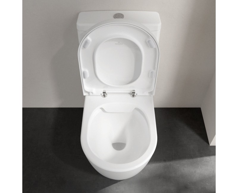 Tualetes pods Villeroy & Boch Avento DirectFlush Rimfree AquaReduct skalošana, CeramicPlus, Bez Tvernes, Bez vāka, Balts 5644R0R1