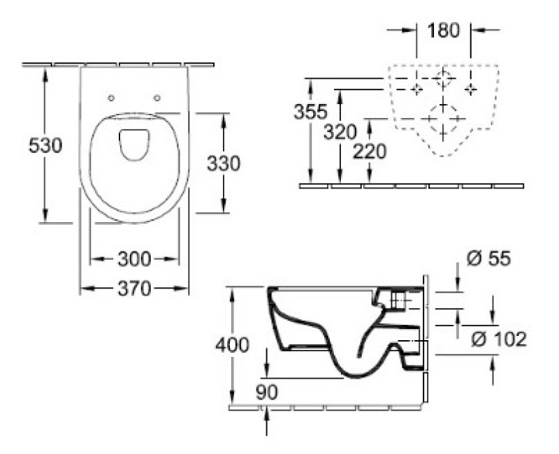Pakabinamas tualetas Villeroy & Boch Avento Rimless su dangčiu 5656RSR1