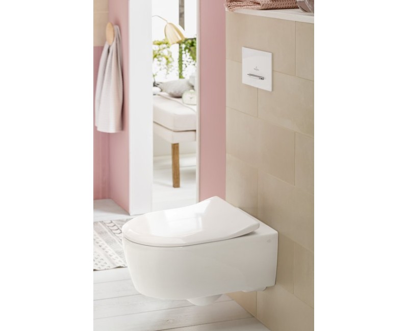 Pakabinamas tualetas Villeroy & Boch Avento Rimless su dangčiu 5656RSR1