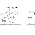 Pakabinamas tualetas Villeroy & Boch O.novo Rimless Be dangčio 5660R001