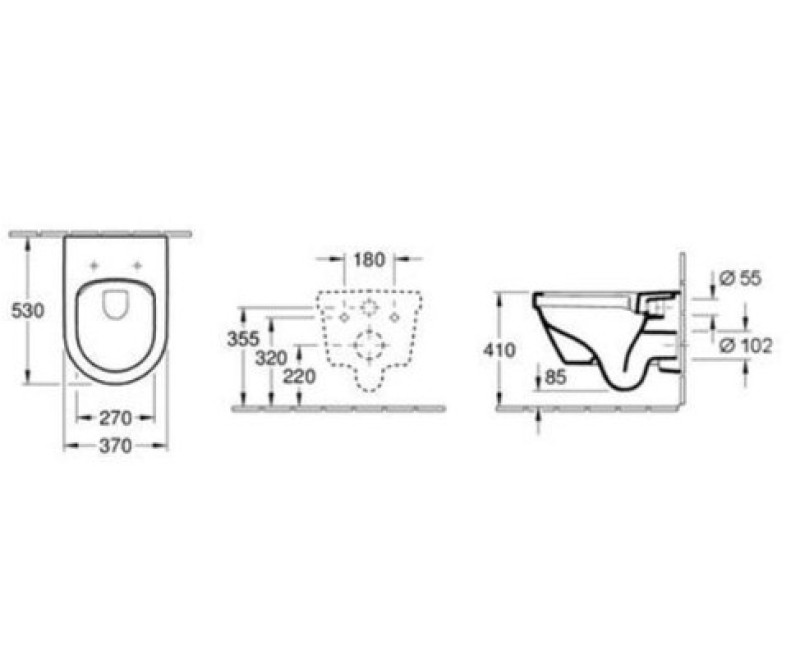 Piekaramais pods Villeroy & Boch Architectura Rimless Ar vāku 5684HRR1