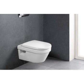Подвесной унитаз Villeroy & Boch Architectura AntiBac, CeramicPlus DirectFlush Rimfree Flushing AquaReduct, Без крышки, Белый 5684R0T2
