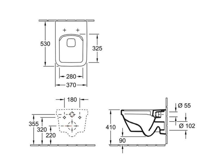 Pakabinamas tualetas Villeroy & Boch Architectura DirectFlush, CeramicPlus, Rimless, su SoftClose dangčiu, baltas 5685HRR1