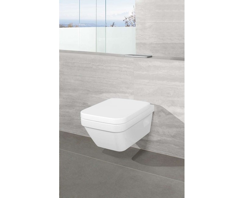 Piekaramais pods Villeroy & Boch Architectura DirectFlush, AntiBac, CeramicPlus, Rimless, bez vāka Balts 5685R0T2