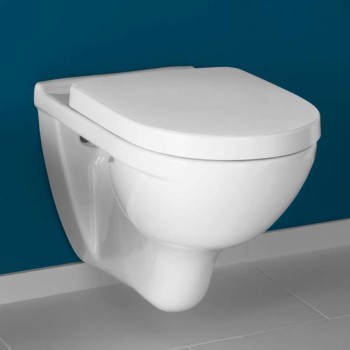 Pakabinamas tualetas Villeroy & Boch O.novo DirectFlush Rimfree AquaReduct skalavimo technologija su SoftClose dangčiu, Baltas 5688HR01