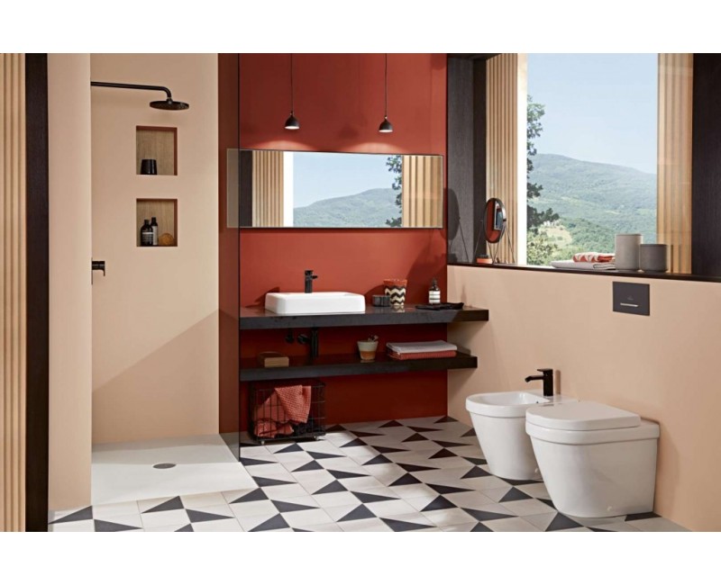 Piekaramais pods Villeroy & Boch Architectura CeramicPlus DirectFlush Rimfree Skalošana AquaReduct, vāks ar SoftClose, Balts 5690R0R1