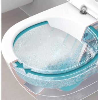 Tualetes pods Villeroy & Boch Architectura CeramicPlus DirectFlush Rimfree Skalošana AquaReduct, vāks ar SoftClose, Balts 5690R0R1
