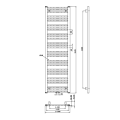 Полотенцесушитель / Радиатор Bruckner ALBRECHT 500x1570 мм, Черный Матовый 600.115.6