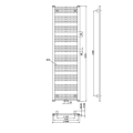 Dvieļu žāvētājs / Radiators Bruckner ALBRECHT 600x1570mm, Melns Matēts 600.118.6