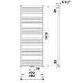 Полотенцесушитель / Радиатор Bruckner GRUNT 500x1610 мм, черный матовый 600.123.6