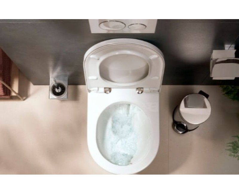 Pakabinamas tualetas Hansgrohe EluPura Original S WC 540 Rimfree AquaChannel Flush be dangčio 60142450 Baltas