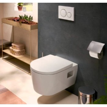 Piekaramais tueletes pods Hansgrohe EluPura Original S WC 540  Rimfree AquaChannel Flush bez vāka 60142450 Balts