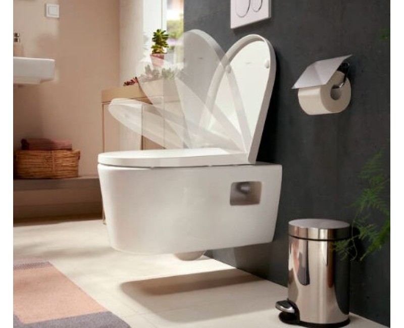 Pakabinamas tualetas Hansgrohe EluPura Original S WC 540 Rimfree AquaChannel Flush be dangčio 60142450 Baltas