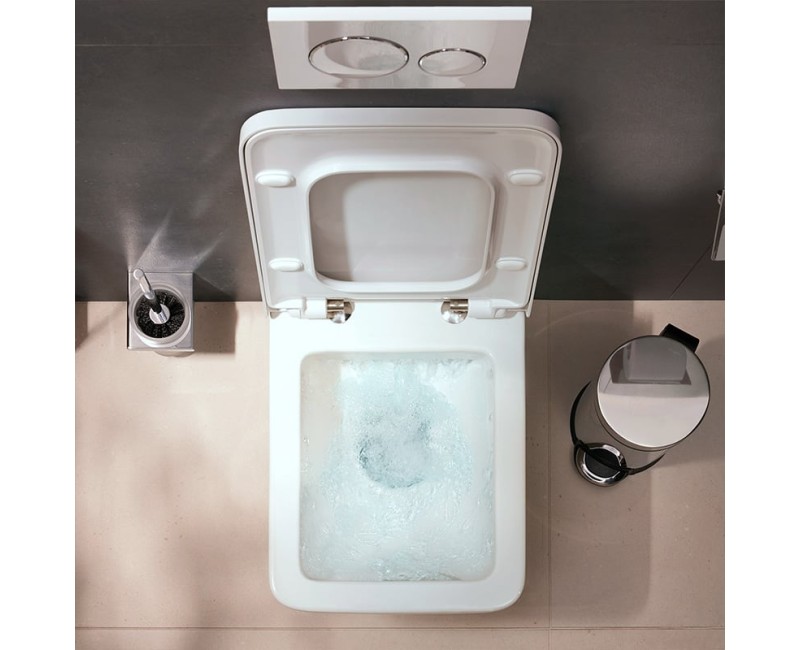 Подвесной унитаз Hansgrohe Rimfree EluPura Original Q с сиденьем 60208450  белый