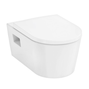Подвесной унитаз Hansgrohe Rimfree EluPura Original S AquaChannel с крышкой Soft Close  61180450 Белый