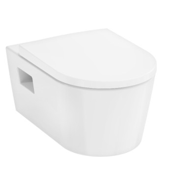 Подвесной унитаз Hansgrohe Rimfree EluPura Original AquaChannel Flush HygieneEffect с крышкой Soft Close 62050450 Белый
