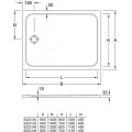 Dušas paliktnis Villeroy & Boch Lifetime Plus 90x120cm, Keramika, Balts 6223N401