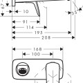 Izlietnes maisītājs Hansgrohe Logis iebūvējams 71220000 Hromēts