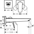 Izlietnes maisītājs Hansgrohe Logis iebūvējams 71256000 Hromēts