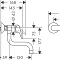 Virtuves maisītājs Hansgrohe Logis M31 1jet no sienas 71836000