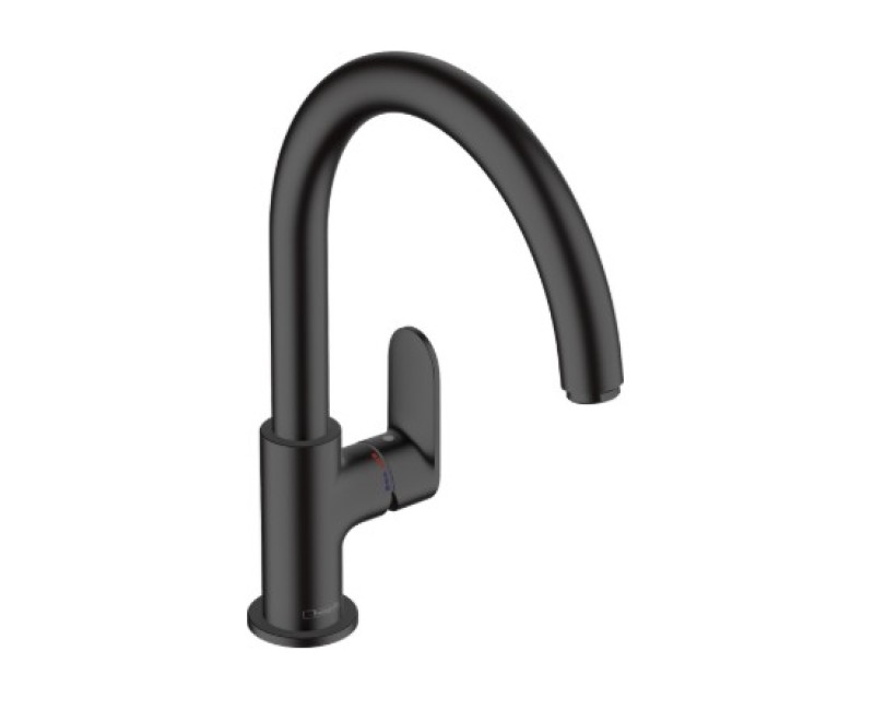 Virtuvinis kranas Hansgrohe Vernis Blend M35 210 su ištraukiamu antgaliu 71870670 Juodas matinė