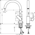 Virtuves maisītājs Hansgrohe Vernis Shape M35 210 Melns Matēts 71871670