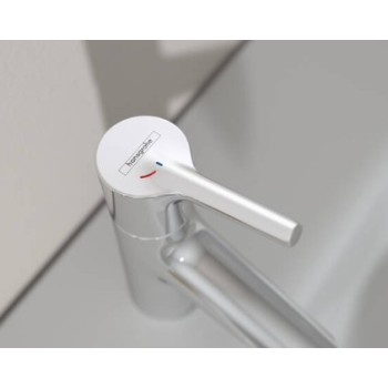 Vannas istabas izlietnes maisītājs Hansgrohe Talis S 80 ar Push-open izplūdi 72011000 Hromēts