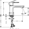 Vonios kriauklės maišytuvas Hansgrohe Rebris S 80 CoolStart 72514000 Chromuotas