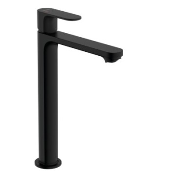 Смеситель для раковины Hansgrohe Rebris S 240 CoolStart EcoSmart+ с pop up клапаном  72590670 Черный матовый