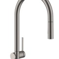 Virtuves maisītājs Hansgrohe Talis M54 210 izvelkams Brushed Melns Hroms 72800340