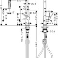 Virtuves maisītājs Hansgrohe Talis M54 210 izvelkams Brushed Melns Hroms 72800340