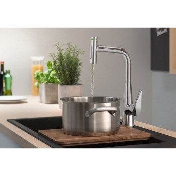 Virtuvinis kranas Hansgrohe Talis Select M51 220 ištraukiamas Chromuotas 72824000