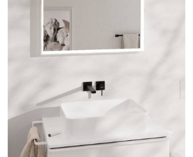 Смеситель для раковины Hansgrohe Tecturis E EcoSmart+ встраиваемый 73051670 Черный матовый