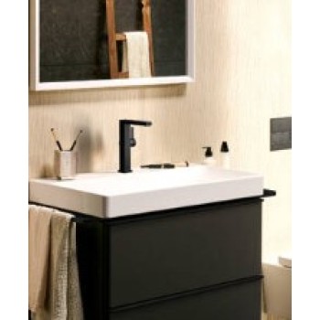 Hansgrohe Tecturis E 210 Fine CoolStart EcoSmart+ praustuvo maišytuvas su push-open išleidimu ir sukamu antgaliu 73060670 Juodas Matinis