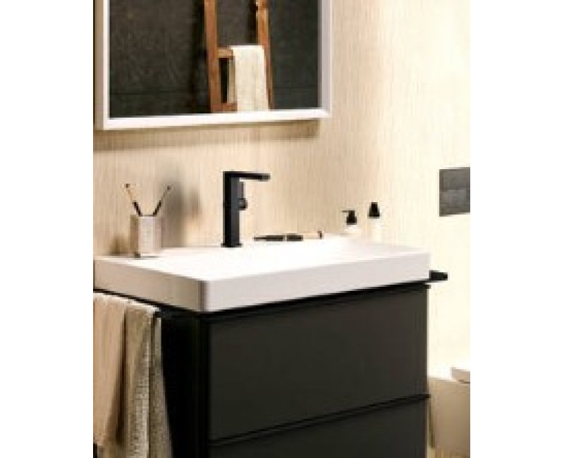 Hansgrohe Tecturis E 210 Fine CoolStart EcoSmart+ praustuvo maišytuvas su push-open išleidimu ir sukamu antgaliu 73060670 Juodas Matinis
