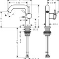 Izlietnes maisītājs Hansgrohe Tecturis S 110 Fine CoolStart EcoSmart+ 73321000 Hromēts
