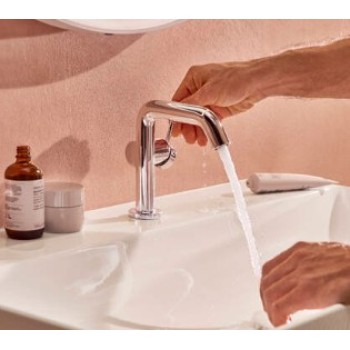 Vannas istabas izlietnes maisītājs Hansgrohe Tecturis S 110 Fine CoolStart EcoSmart+ ar pop up izplūdi 73323000 Hromēts