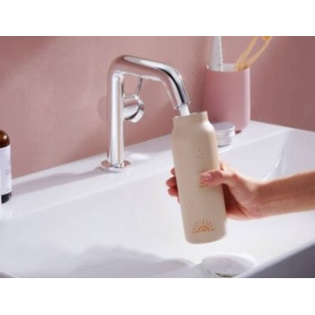 Vannas istabas izlietnes maisītājs Hansgrohe Tecturis S 210 Fine CoolStart EcoSmart+ ar grozāmu izteku un push-open izplūdi 73360000 Hromēts