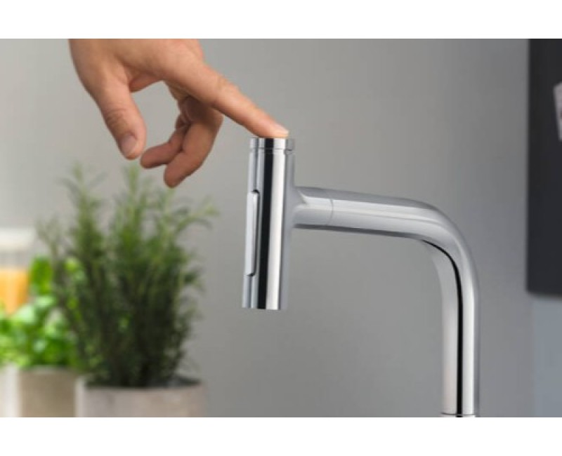 Virtuves maisītājs Hansgrohe Metris Select M71 200 2j izvelkamu galvu sBox 73818000 Hromēts